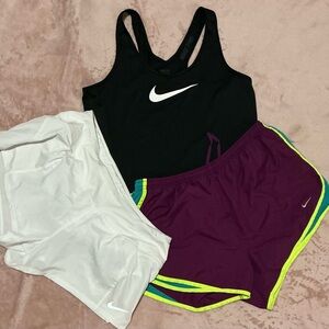 Nike Black Tank with Purple and white Shorts